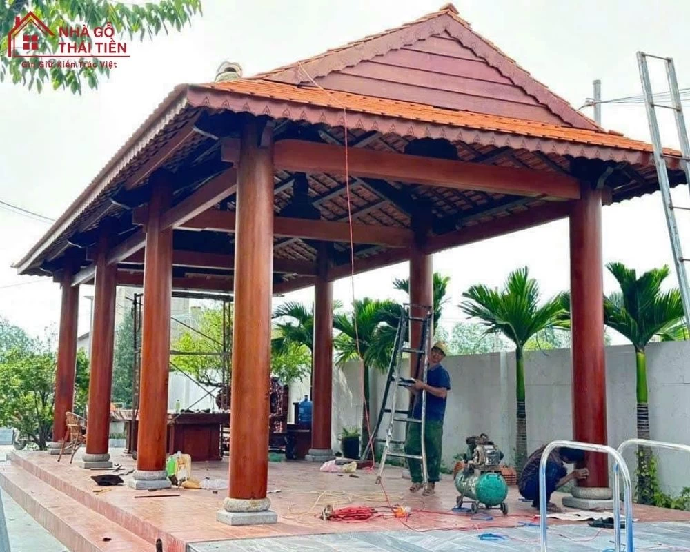 Nhà Mát 3 Gian 8 Cột